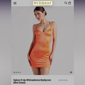 Windsor Spice It Up Rhinestone Bodycon Mini Dress